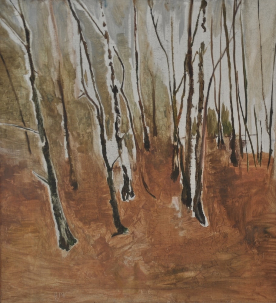Winter Near Golf Course Woods (1 of 2), 2000 Oil on Canvas