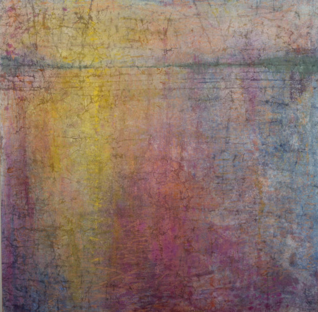 Untitled (Letting light in 4). 110 x 110 cm. Oil on Linen.