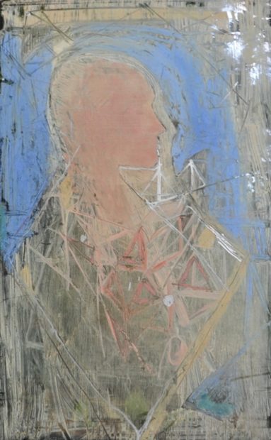 Broken, 2013 Oil and Acrylic on Glass 54 x 100 cm