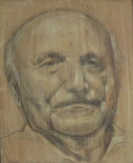 Amu Hajj Doctor, 2013 Oil and Pencil on Canvas