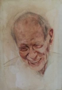 Mr Bagheri, 2014 Watercolour on paper